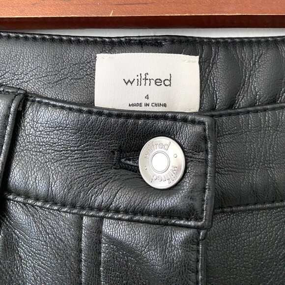 Wilfred Aritzia Black Melina Faux Leather Pants - Picture 9 of 13